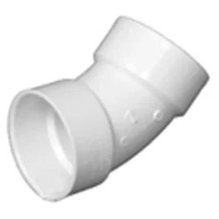 Charlotte Pipe Schedule 40 3 in. Hub X 3 in. D Hub PVC 45 Degree Elbow 1 pk