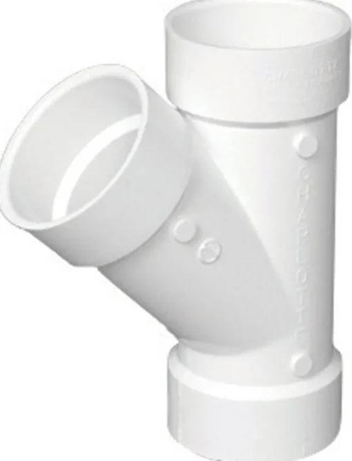 Charlotte Pipe Schedule 40 3 in. Hub X 3 in. D Hub PVC Wye 1 pk
