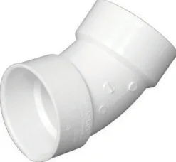 Charlotte Pipe Schedule 40 4 in. Hub X 4 in. D Hub PVC 45 Degree Elbow 1 pk