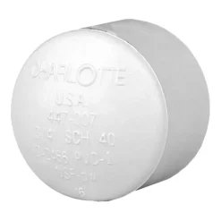 Charlotte Pipe Schedule 40 3/4 in. Socket x 3/4 in. Dia. Socket PVC Cap (Pack of 25)