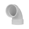 Charlotte Pipe Schedule 40 4 in. Hub X 4 in. D Hub PVC 90 Degree Elbow 1 pk
