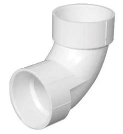 Charlotte Pipe Schedule 40 4 in. Hub X 4 in. D Hub PVC 90 Degree Elbow 1 pk