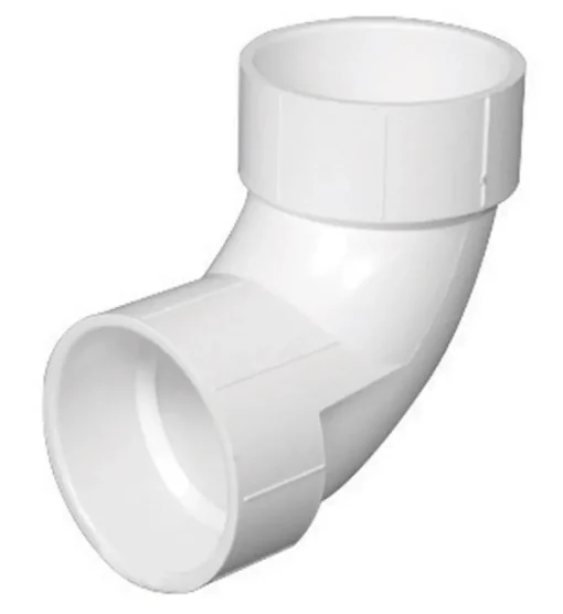 Charlotte Pipe Schedule 40 4 in. Hub X 4 in. D Hub PVC 90 Degree Elbow 1 pk