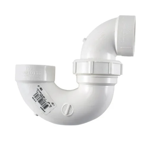 Charlotte Pipe Schedule 40 1-1/2 in. Hub X 1-1/2 in. D Hub PVC P-Trap with Union 1 pk