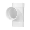 Charlotte Pipe Schedule 40 4 in. Hub X 4 in. D Hub PVC Sanitary Tee 1 pk