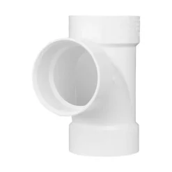 Charlotte Pipe Schedule 40 4 in. Hub X 4 in. D Hub PVC Sanitary Tee 1 pk