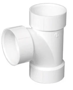 Charlotte Pipe Schedule 40 4 in. Hub X 4 in. D Hub PVC Sanitary Tee 1 pk