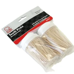 Chef Craft 5.5 in. W x 3-1/2 in. L Brown/Clear Plastic/Wood Toothpicks and Container (Pack of 3)