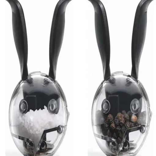 Chef'n Black/Clear Plastic Salt and Pepper Grinder Set