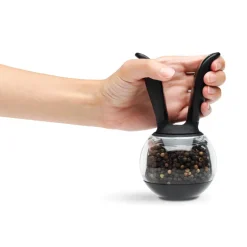 Chef'n Black/Clear Plastic Salt and Pepper Grinder Set