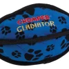 Chomper Gladiator Black/Blue Nylon/Plush Tuff Football Dog Toy Large