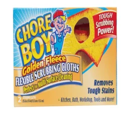 Chore Boy Golden Fleece Abrasive Yellow All Purpose Light Duty Scrubbing Cloths 5-1/4 Lx5-1/4 W in.