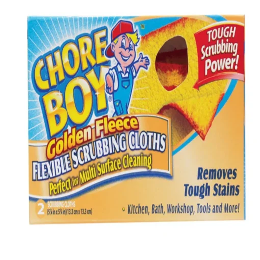 Chore Boy Golden Fleece Abrasive Yellow All Purpose Light Duty Scrubbing Cloths 5-1/4 Lx5-1/4 W in.