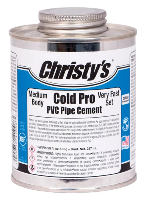 Christy's Cold Pro Clear Cement For PVC 8 oz