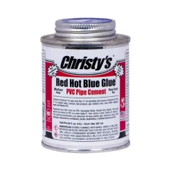 Christy's Red Hot Blue Glue Blue Cement For PVC 8 oz