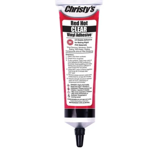 Christy's Red Hot Clear Adhesive For PVC/Vinyl 5.25 oz.