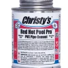Christys Red Hot Pool Pro Clear Adhesive For PVC 8 oz.