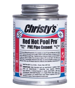 Christys Red Hot Pool Pro Clear Adhesive For PVC 8 oz.