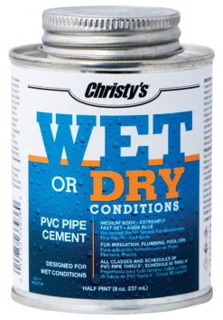 Christy's Wet or Dry Blue Cement For PVC 8 oz