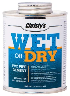 Christy's Wet or Dry Blue Cement For PVC 16 oz