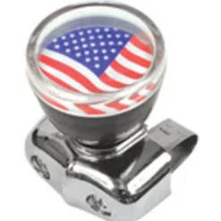 CHROME FLAG WHEEL SPINNR