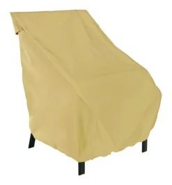 Classic Accessories Terrazzo 34 in. H X 32.5 in. W X 25.5 in. L Tan Polyester High Back Chair Cover