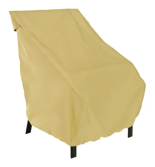 Classic Accessories Terrazzo 34 in. H X 32.5 in. W X 25.5 in. L Tan Polyester High Back Chair Cover