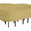 Classic Accessories Terrazzo 23 in. H X 82 in. W X 106 in. L Brown Polyester Dining Set Cover