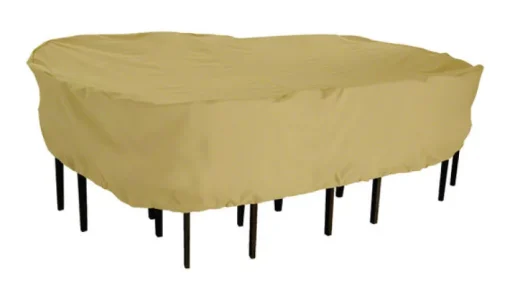 Classic Accessories Terrazzo 23 in. H X 82 in. W X 106 in. L Brown Polyester Dining Set Cover