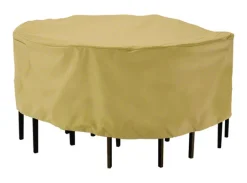 Classic Accessories Terrazzo 23 in. H X 94 in. W X 94 in. L Brown Polyester Dining Set Cover