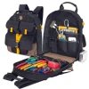 CLC 10.5 in. W X 18.25 in. H Ballistic Polyester Backpack Tool Bag 36 pocket Black/Tan 1 pc
