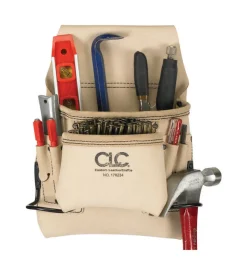 CLC 4.25 in. W X 13.5 in. H Leather Tool Bag 8 pocket Tan 1 pc