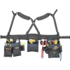 CLC 28 pocket Ballistic Nylon Tool Belt with Suspenders 23 in. L X 16-1/2 in. H Black 29 in. 46 in.
