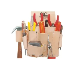 CLC 8 pocket Leather Electrician's Pouch 11.3 in. L X 11.3 in. H Tan