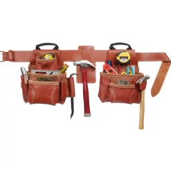 CLC 15 pocket Leather Tool Belt 24.5 in. L X 14.25 in. H Brown 29 in. 46 in.