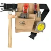 CLC 3 pocket Suede Leather Tool and Nail Belt 11.25 in. L X 11.5 in. H Black