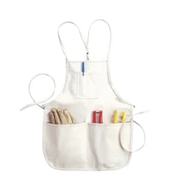 CLC Heavy Duty 4 pocket Canvas/Cotton Bib Apron White 1 pk