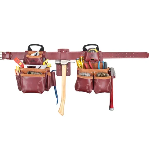 CLC Signature Elite Pro 18 pocket Leather Framers Combo Tool Belt 24 in. L Brown L 29 in. 42 in.