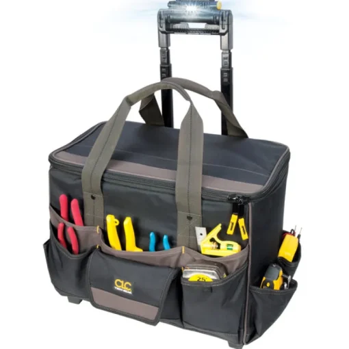 CLC Tech Gear 9.5 in. W X 12.5 in. H Polyester Roller Tool Bag 17 pocket Black 1 pc