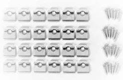 Closet Culture 5/8 in. H X 1-5/16 in. W X 1-5/16 in. D Silver Steel Shelf Clips