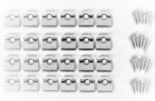 Closet Culture 5/8 in. H X 1-5/16 in. W X 1-5/16 in. D Silver Steel Shelf Clips