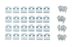 Closet Culture 5/8 in. H X 1-5/16 in. W X 1-5/16 in. D Silver Steel Shelf Clips