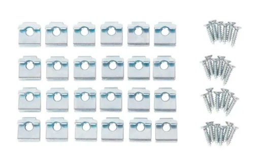 Closet Culture 5/8 in. H X 1-5/16 in. W X 1-5/16 in. D Silver Steel Shelf Clips