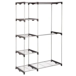 CLST ORGNZR BLK/SLV 68"H