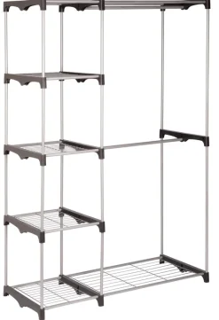 CLST ORGNZR BLK/SLV 68"H