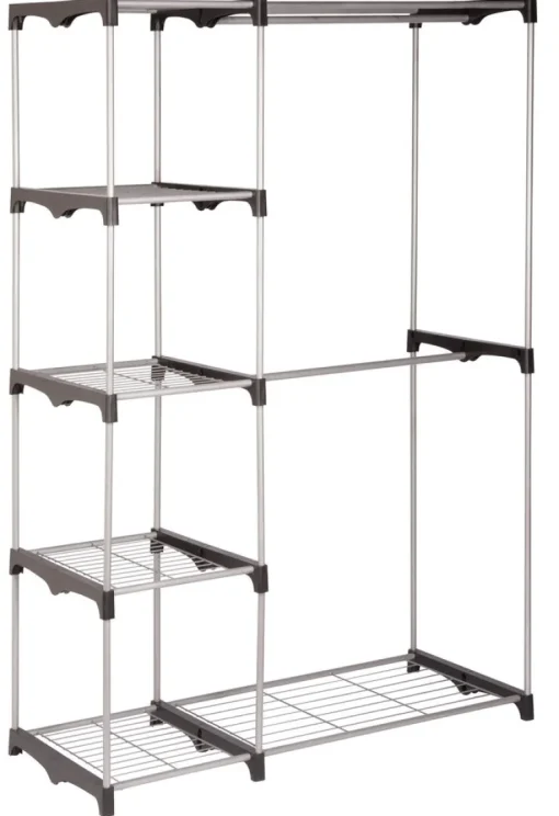 CLST ORGNZR BLK/SLV 68"H