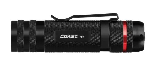 Coast Aluminum Black Pure Beam Focusing AAA LED Flashlight 4.5 L in. 480 lm 72 CRI 6900K