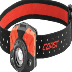 Coast FL65 400 lm Black/Red LED Head Lamp AAA Battery