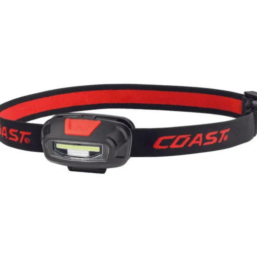 Coast FL13 250 lm Black/Red LED COB Head Lamp AAA Battery