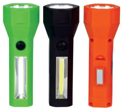 Cob Led Flashlight 3w (Pack of 18)